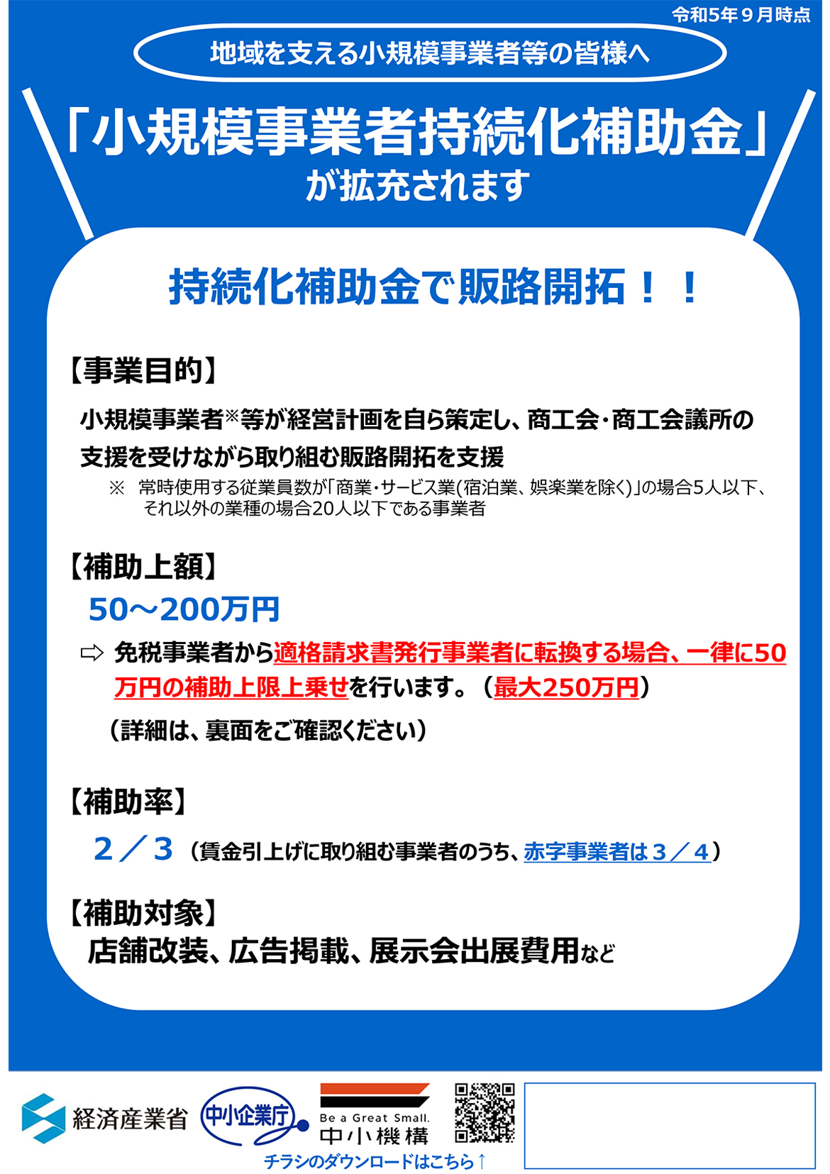 小規模事業者持続化補助金